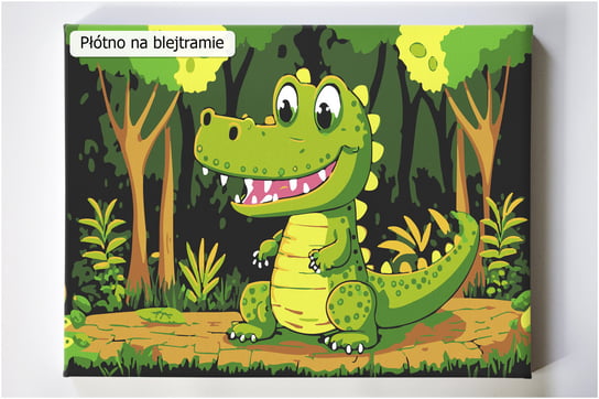 Krokodyl Krokuś Malowanie Po Numerach Dla Dzieci krokodylek Akrylowo