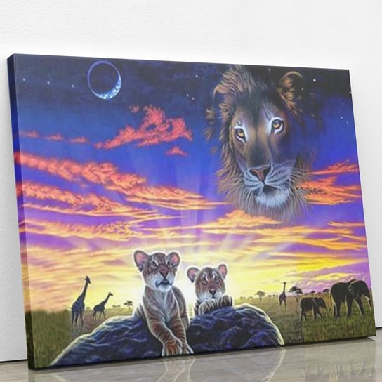 Król lew. Wspomnienie - Malowanie po numerach 50x40 cm ArtOnly