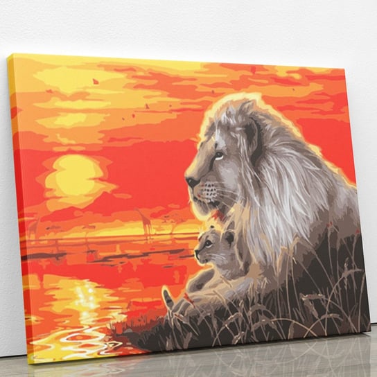 Król lew z synem - malowanie po numerach 50x40 cm ArtOnly