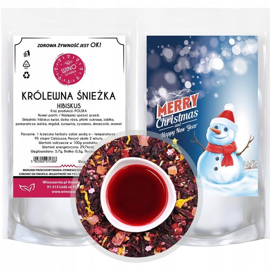 Królewna Śnieżka Herbata Owocowa Świąteczna 50G Herbata Hibiskus Winoszarnia