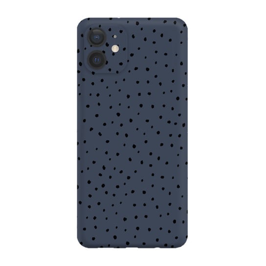 Kropki tiny dots  - iPhone 11 Etui matowe granat [TIF 14E] PieceofCase