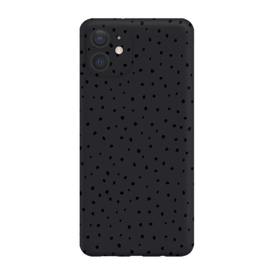 Kropki tiny dots  - iPhone 12 Etui matowe czarne [TIF 14E] PieceofCase