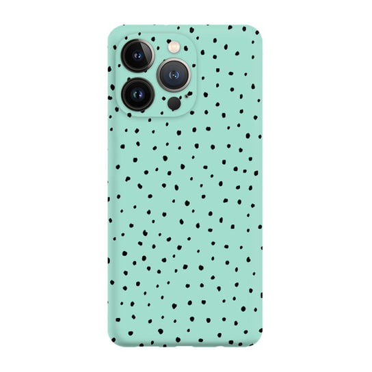 Kropki tiny dots  - iPhone 13 Pro Etui matowe mięta [TIF 14E] PieceofCase