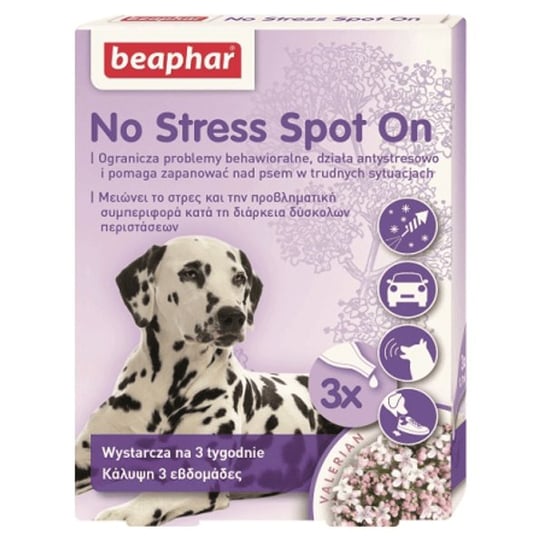 Krople dla psów BEAPHAR No Stress Spot On, 3 ampułki Beaphar