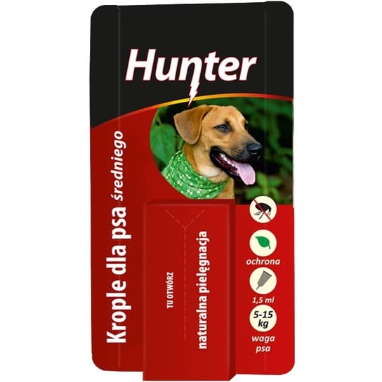 Krople przeciw pchłom dla średniego psa Hunter Inna marka