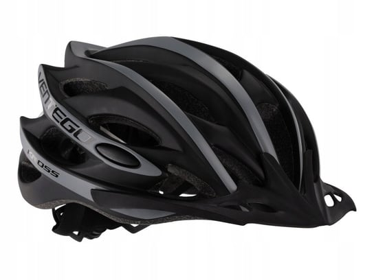 Kross, kask rowerowy VENTEGO, czarny, rozmiar M (54-58 cm), regulowany, INMOLD Kross