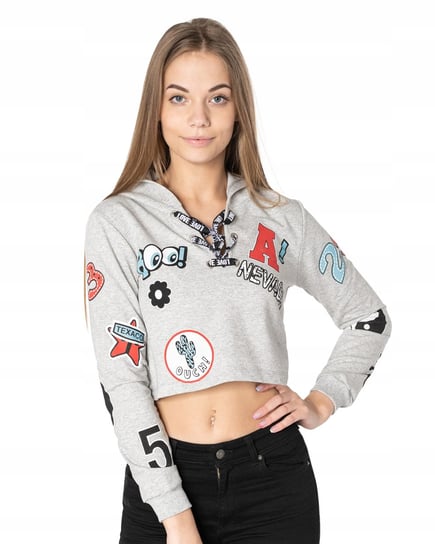 Krótka Młodzieżowa Bluzka Crop Top Bluza 845-7 XL Inna marka