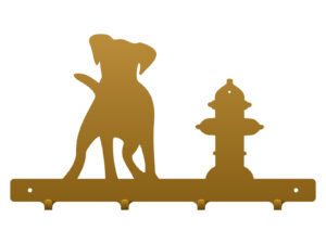 Krótki wieszak metalowy na ubrania Pies 40 cm złoty Inna marka