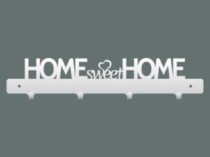 Krótki wieszak na kurtki Home sweet home 40 cm biały matowy Inna marka