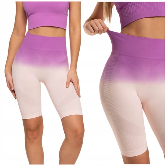 Krótkie LEGGINSY DAMSKIE Kolarki Bezszwowe Push-Up Wysoki Stan MORAJ L Moraj