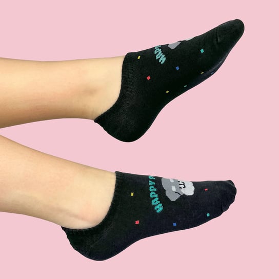 Krótkie skarpetki z psem sznaucerem – kolorowe stopki damskie SZNAUCER CandySox