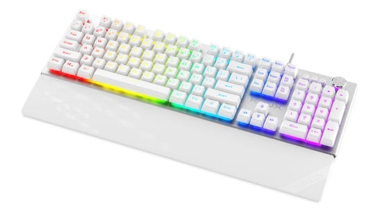 KRUX Frost Silver-White RGB klawiatura USB biała Krux