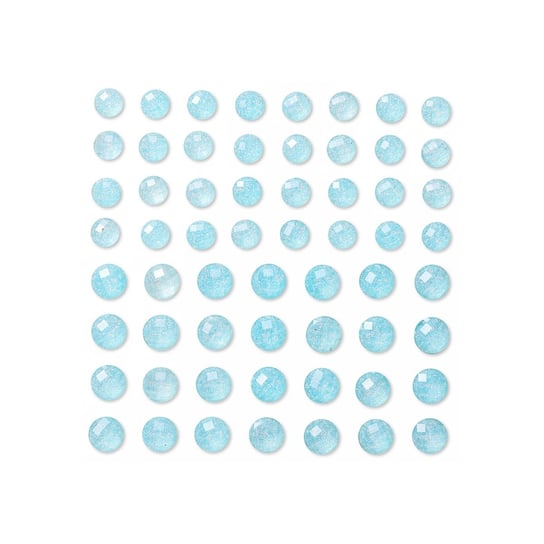 Kryształki Diamenciki Samoprzylepne Z Brokatem 8&Amp;10 Mm 60 Szt. Baby Blue Dalprint dpCraft