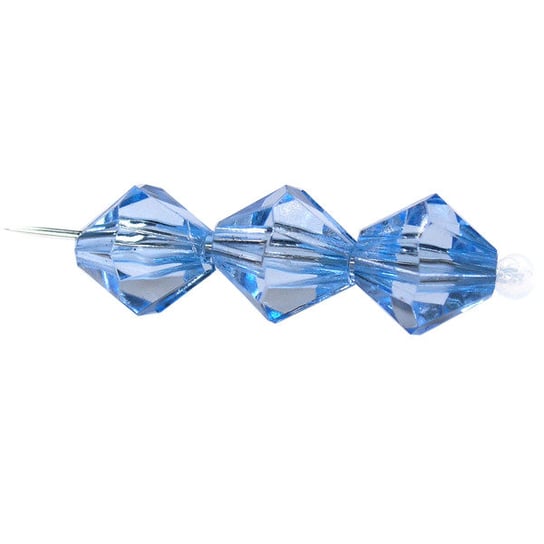 Kryształki Plastik Diamentowe Błękitne 6mm 100szt Inna marka