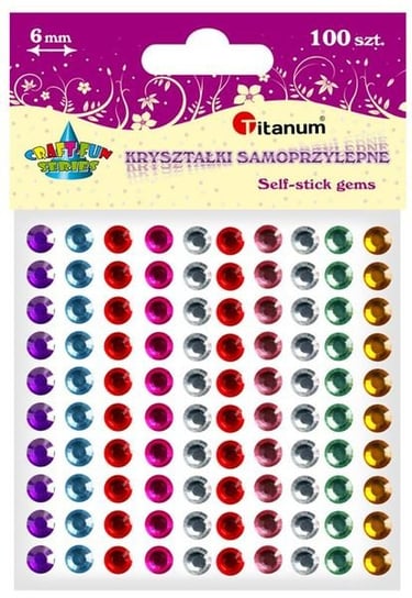 Kryształki Samoprzylepne op. 100 szt. Eb882, Titanum Craft-Fun Titanum