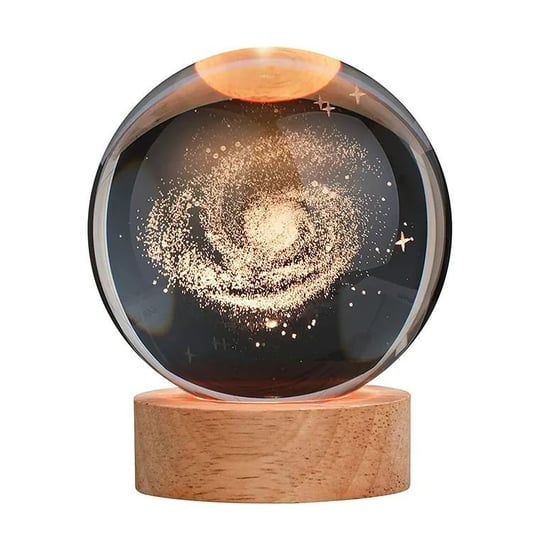 Kryształowa kula na podstawie drewnianej Droga Mleczna LED Inna marka