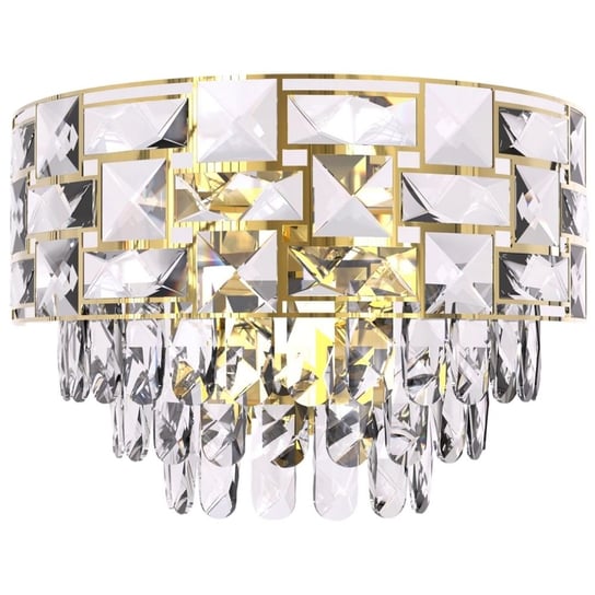Kryształowa lampa ścienna Luxuria ML8893 Milagro glamour złota Milagro