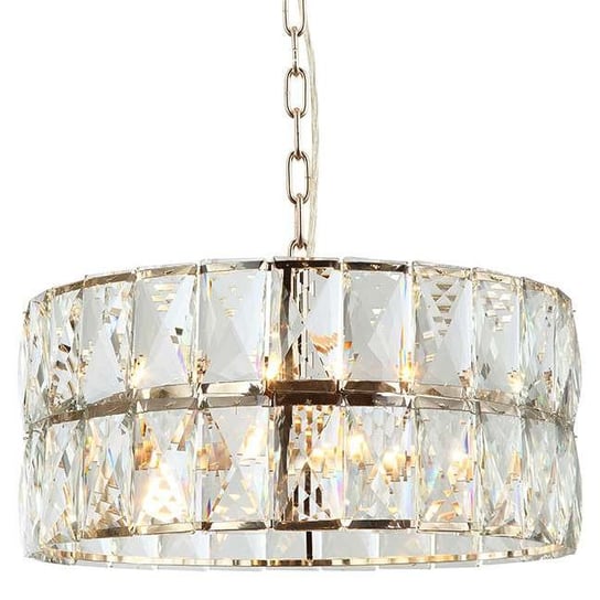 Kryształowa LAMPA wisząca Intero Gold S Orlicki Design okrągła OPRAWA glamour ZWIS na łańcuchu złoty przezroczysty Orlicki Design