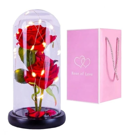 Kryształowa Wieczna Róża Pod Szklaną Kopułą Led Roz12 Inna marka