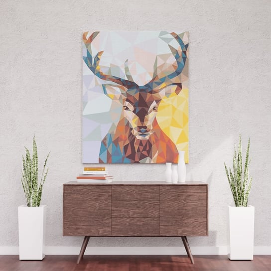 Kryształowy jeleń - Malowanie po numerach 50x40 cm ArtOnly