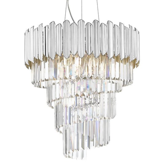 Kryształowy Żyrandol Glamour Gladius Lampa Do Sypialni Zwis Chrom Zuma Line