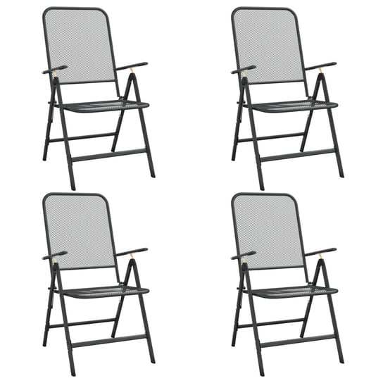 Krzesełka ogrodowe składane, antracyt, 56,5x61x106 Inna marka