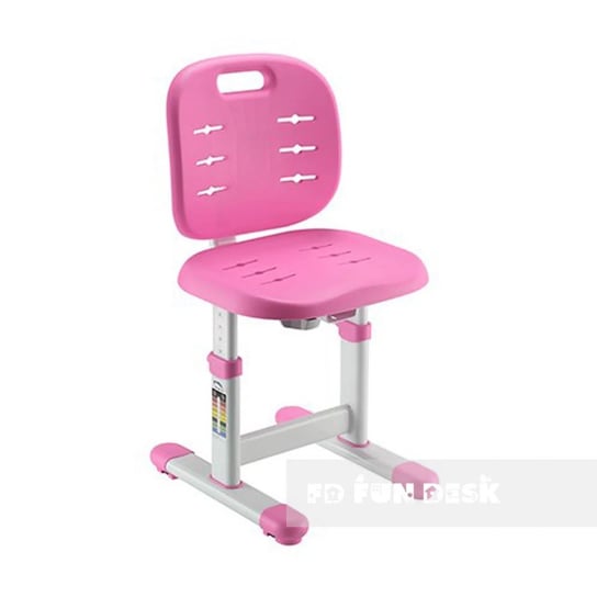 Krzesełko do biurka regulowane Różowe Dziewczęce Fun Desk