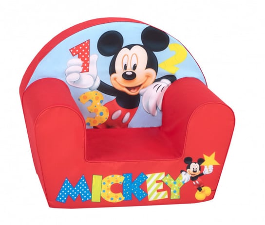 krzesełko dziecięce Disney Mickey 1-2-3 piankowe czerwone TWM