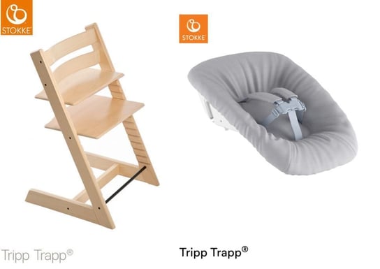 Krzesełko Stokke Tripp Trapp Natural + Newborn set GREY Stokke