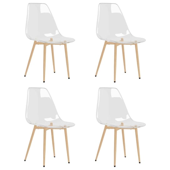 Krzesełko stołowe PET Transparent 46x52x84 cm, met Inna marka