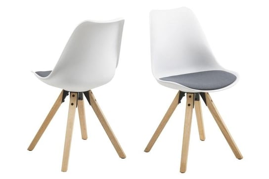 Krzesła ACTONA Dima, biało-szare, 44x42x85 cm, 2 szt. Actona