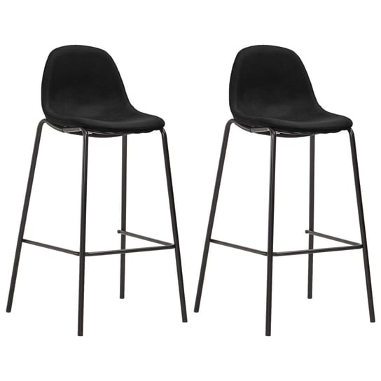 Krzesła barowe, 2 szt., czarne, tapicerowane tkaniną vidaXL
