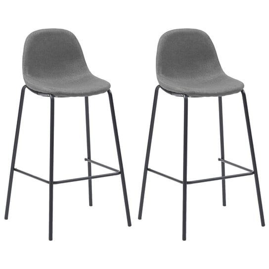 Krzesła barowe, 2 szt., taupe, tapicerowane tkaniną vidaXL