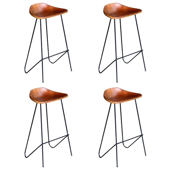 Krzesła barowe industrialne, 4 szt., brązowo-czarn / AAALOE Inna marka