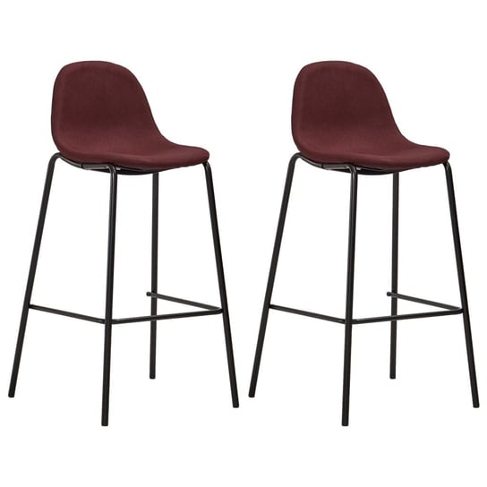 Krzesła barowe vidaXL, 2 szt., kolor wina vidaXL
