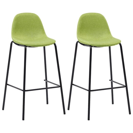 Krzesła barowe vidaXL, 2 szt., zielone vidaXL