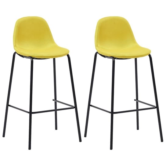 Krzesła barowe vidaXL, 2 szt., żółte vidaXL