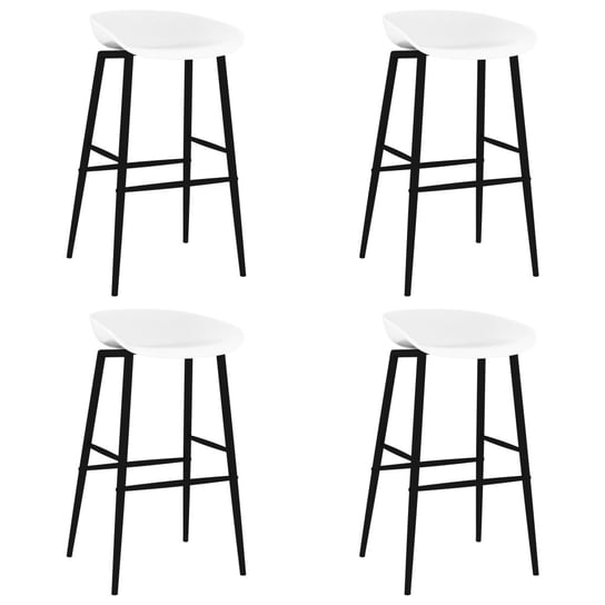 Krzesła barowe VIDAXL, białe, 48x47,5x95,5 cm, 4 szt. vidaXL