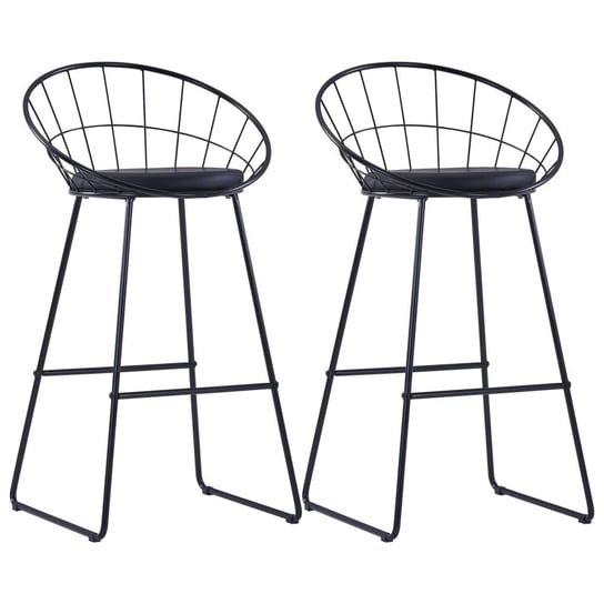 Krzesła barowe VIDAXL, czarne, 2 szt., 54,5x48x98,5 cm vidaXL
