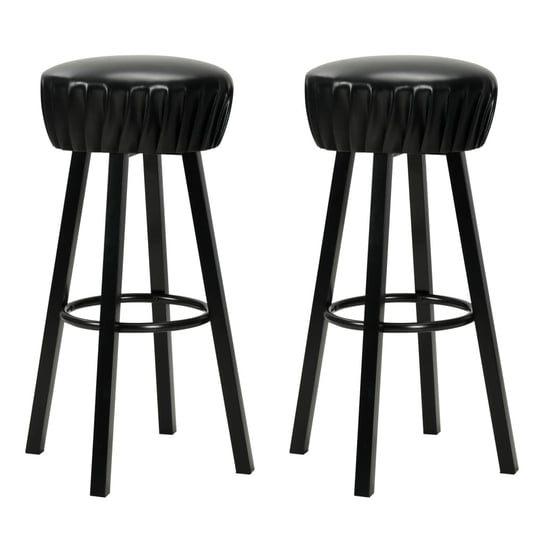 Krzesła barowe vidaXL, czarne, 2 szt. vidaXL