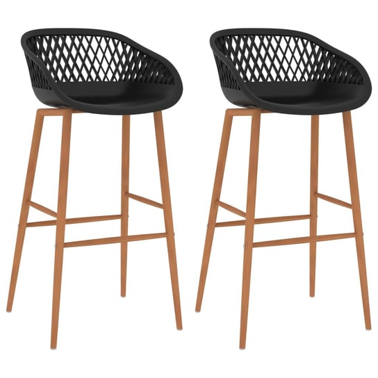 Krzesła barowe VIDAXL, czarne, 48x47,5x95,5 cm, 2 szt. vidaXL