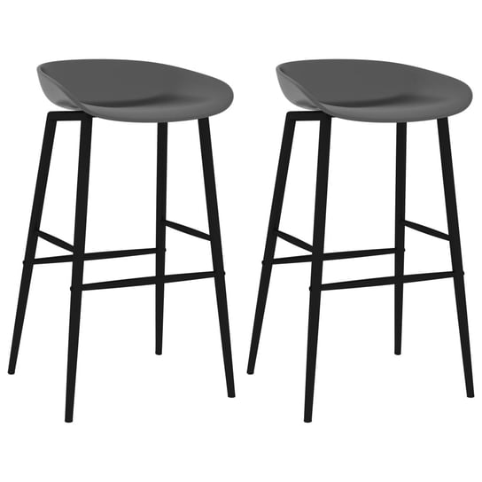 Krzesła barowe VIDAXL, szare, 48x47,5x95,5 cm, 2 szt. vidaXL