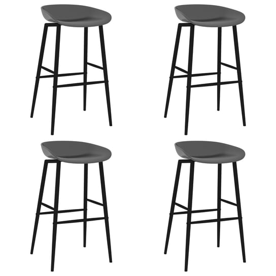 Krzesła barowe VIDAXL, szare, 48x47,5x95,5 cm, 4 szt. vidaXL