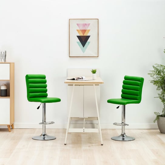 Krzesła barowe vidaXL, zielone, 40x53x121 cm, 2 szt. vidaXL
