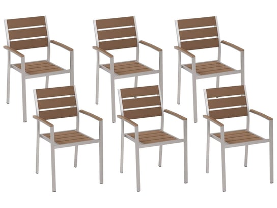 Krzesła BELIANI Vernio, brązowe, 6 szt. Beliani