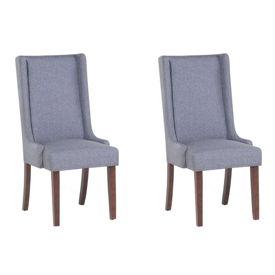 Krzesła do jadalni BELIANI Chambres, ciemnoszaro-ciemnobrązowe, 100x46x48 cm, 2 szt. Beliani