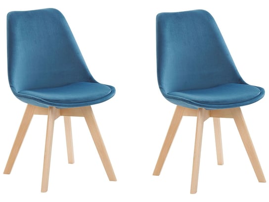 Krzesła do jadalni BELIANI Dakota II, niebieskio-brązowe, 82x47x57 cm, 2 szt. Beliani