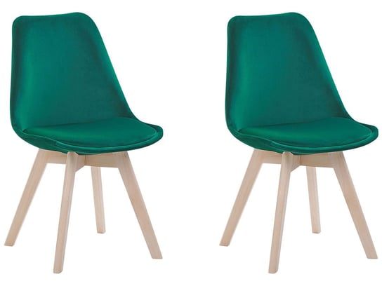 Krzesła do jadalni BELIANI Dakota II, zielono-jasnobrązowe, 82x47x57 cm, 2 szt. Beliani