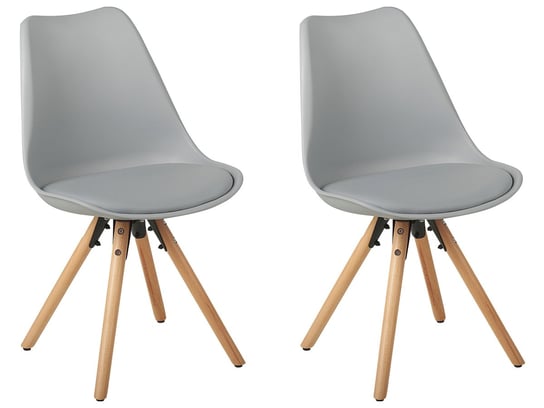 Krzesła do jadalni BELIANI Dakota, szaro-jasnobrązowe, 84x44x43 cm, 2 szt. Beliani