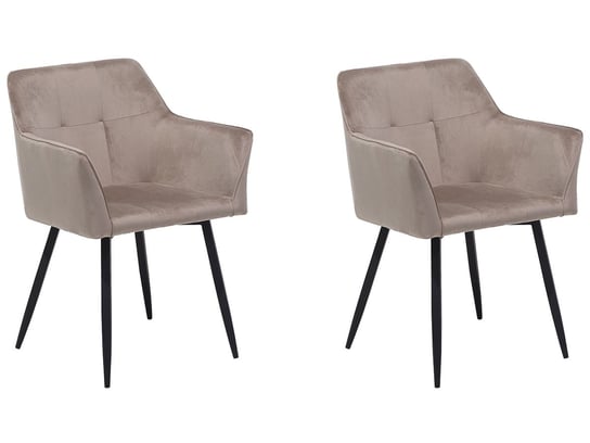 Krzesła do jadalni BELIANI Jasmin, beżowo-szare, 84x50x49 cm, 2 szt. Beliani